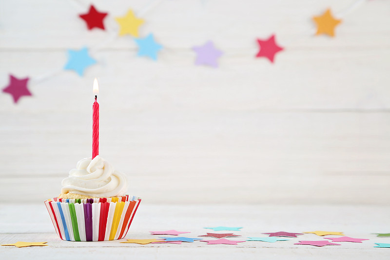 生日,生日礼物,生日卡,纸杯蛋糕,横幅,生日蛋糕,生日蜡烛,贺卡,留白,水平画幅