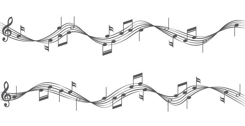 音符,乐谱,五线谱,调音师,钢琴键,低音谱号,高音谱号,剪贴画,低音吉他