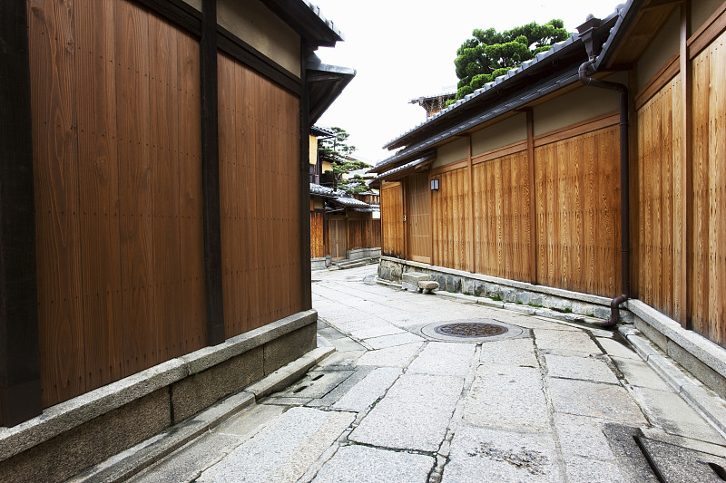 巷,石头,加号,京都府,城镇景观,水平画幅,地形,无人,路,日本
