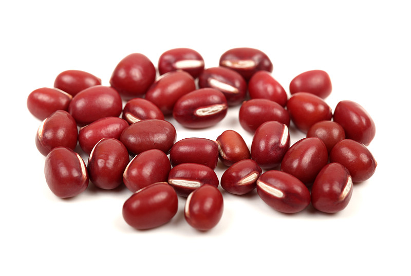 赤豆,分离着色,白色背景,干燥食品,豆,褐色,水平画幅,素食,无人,有机食品
