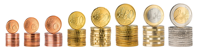 10欧元分币,20欧元分币,2欧元分币,5欧元分币,50欧元分币,欧元区债务危机,1欧元分币,欧元符号,欧盟,金属