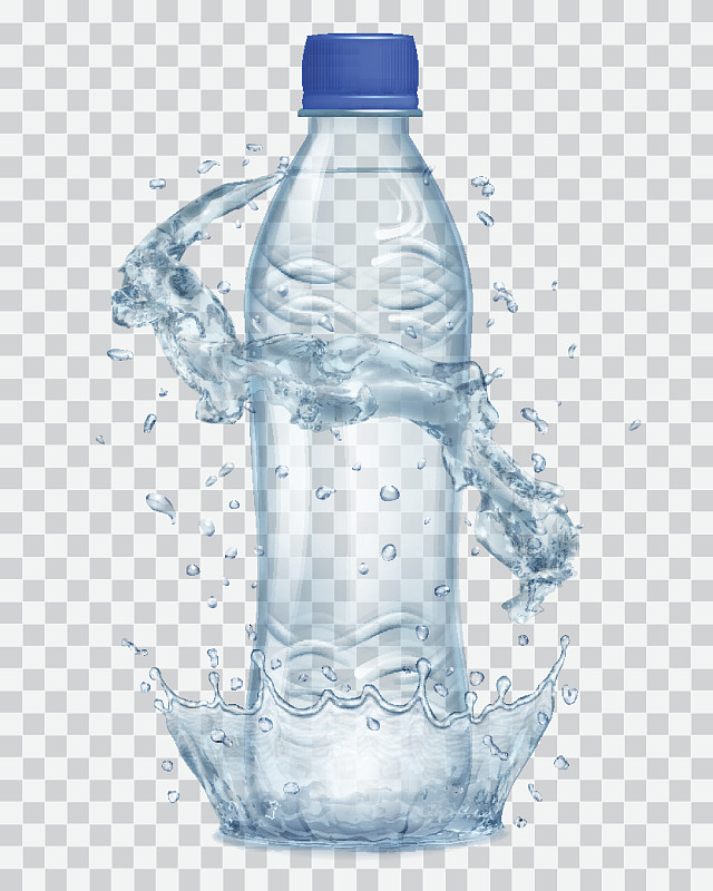水,塑胶,瓶子,灰色,王冠,透明,水瓶,水花,纯净水,碳酸饮料