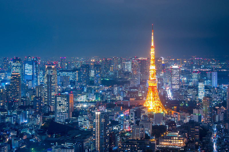 东京,夜晚,看风景,都市风景,日本,东京塔,六本木之丘,秋叶原,原宿站,六本木森大厦