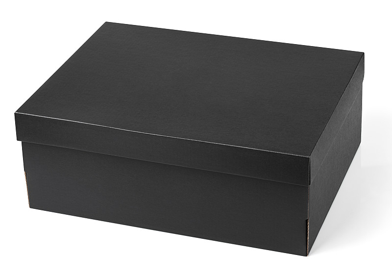 鞋盒,黑色,白色,分离着色,礼品袋,关闭的,纸板,包装,盒子,包装