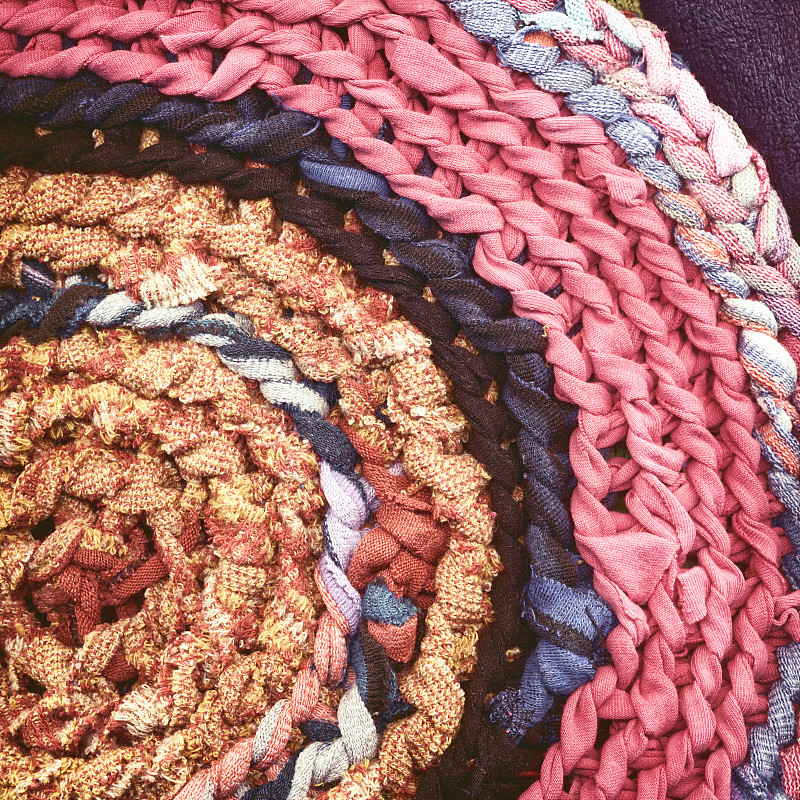 小毯子,特写,圆形,手艺,背景,钩针编织品,抹布,地毯,循环利用,席子