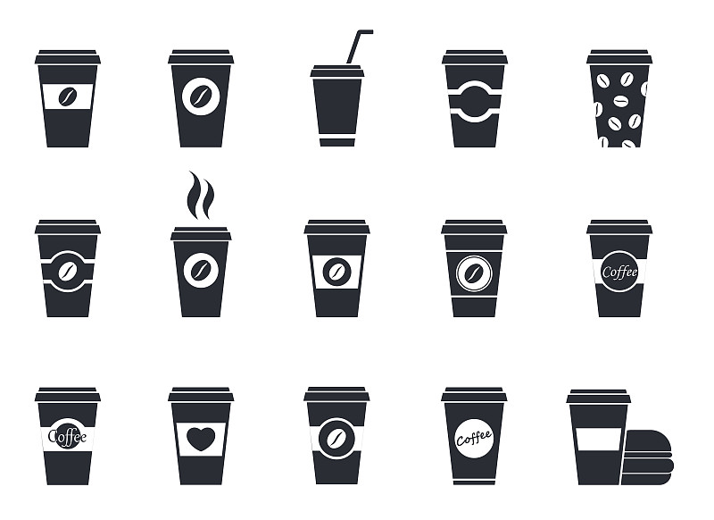 一次性杯子,咖啡,计算机图标,外卖食品,咖啡杯,烤咖啡豆,卡布奇诺咖啡,餐饮服务职业,回收桶,浓咖啡