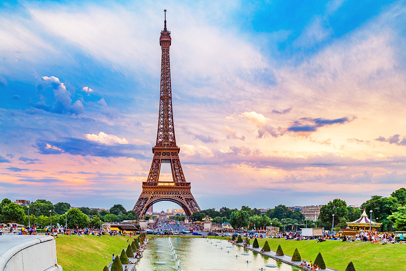 埃菲尔铁塔,巴黎,都市风景,法国,投卡德侯区,喷泉,非凡的,纪念碑,天空,美