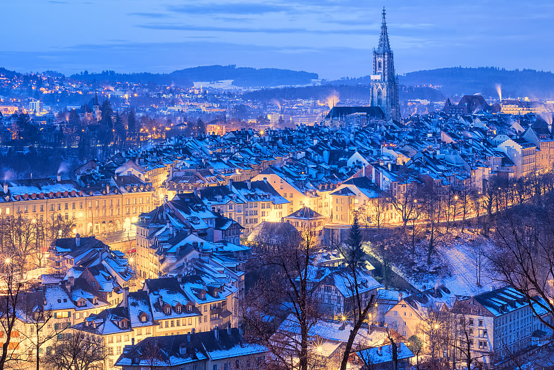 伯尔尼省,瑞士,雪,冬天,有包装的,古城,伯尔尼,城镇,著名景点,瑞士阿尔卑斯山