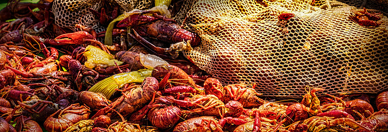 螯虾,两个物体,龙虾派对,路易斯安那州,纽奥尔良,自助餐,海产,宴会,螃蟹