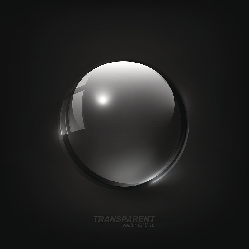 球体,闪亮的,透明,黑色,绘画插图,矢量,玻璃,黑色背景,水晶球,半透明