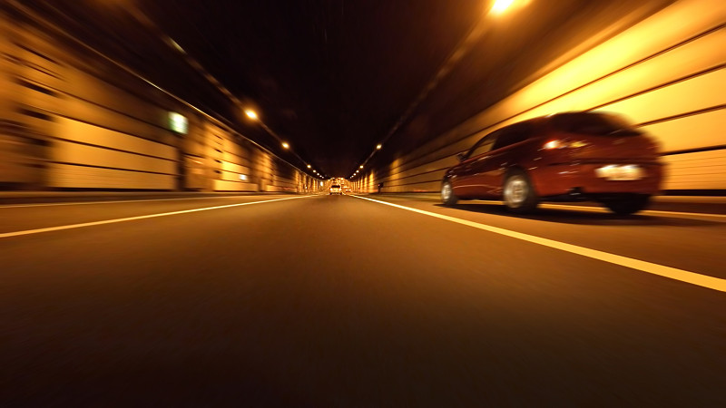 隧道,汽车,迅速,公路隧道,汽车尾翼,汽车产业,光轨,沥青,满画幅,分界线