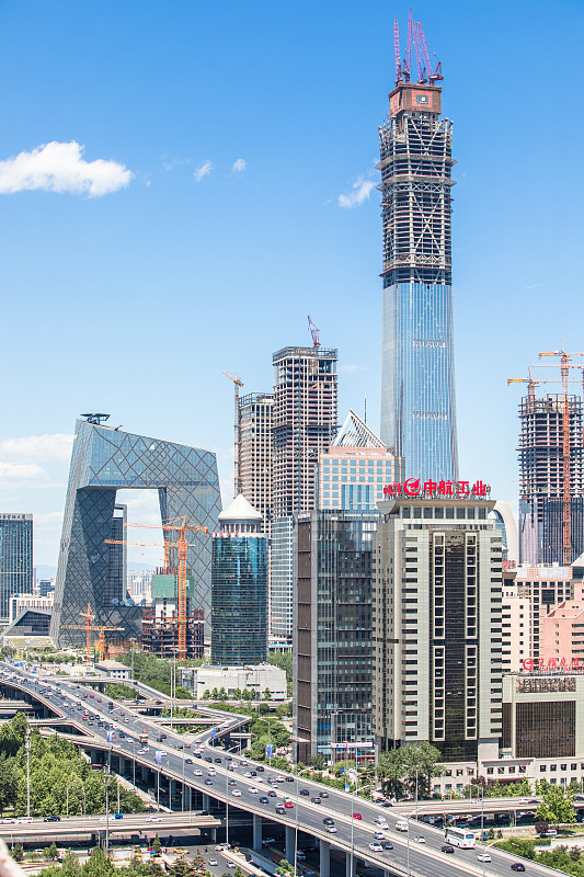 北京,都市风景,广角,2017年,市区,垂直画幅,天空,未来,建筑,无人