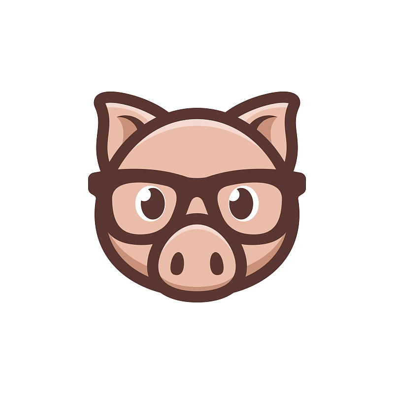 猪,眼镜,图标,猪嘴,小猪,小猪扑满,公猪肉,书呆子,猪肉,可爱的