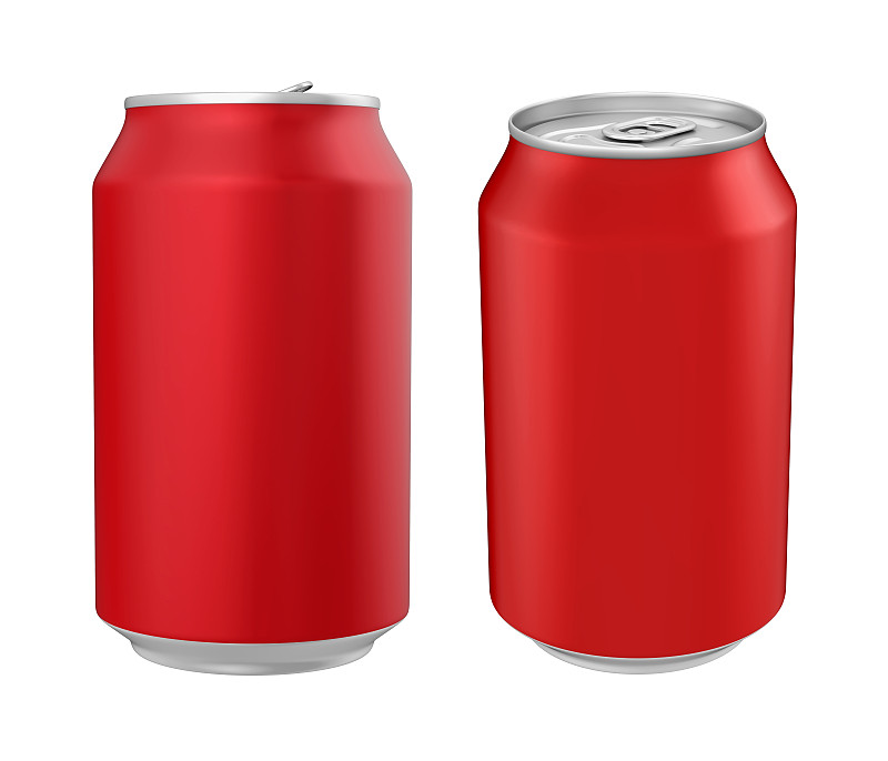罐子,碳酸饮料,铝的,分离着色,易拉罐,可乐,铝,苏打,水,水平画幅