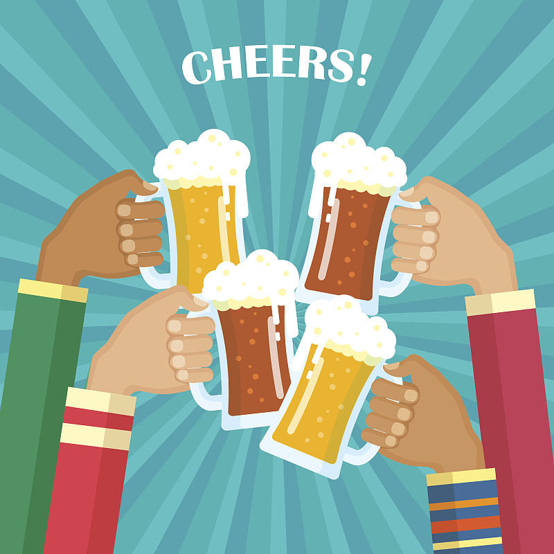 啤酒,概念,手,啤酒节,计算机图标,快乐时光,酒馆,电影节,干杯,布置