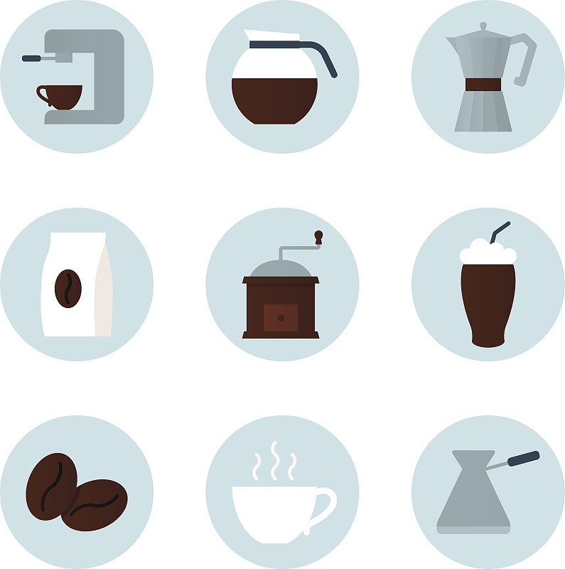 符号,咖啡,穆哈冰淇淋,咖啡机,锅,磨坊,摩卡咖啡,垂直画幅,烤咖啡豆,布置