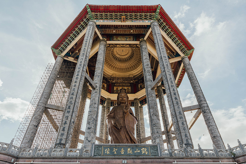 乔治敦,马来西亚,雕像,30岁到35岁,极乐寺,高大的,八角亭,在上面,足,青铜