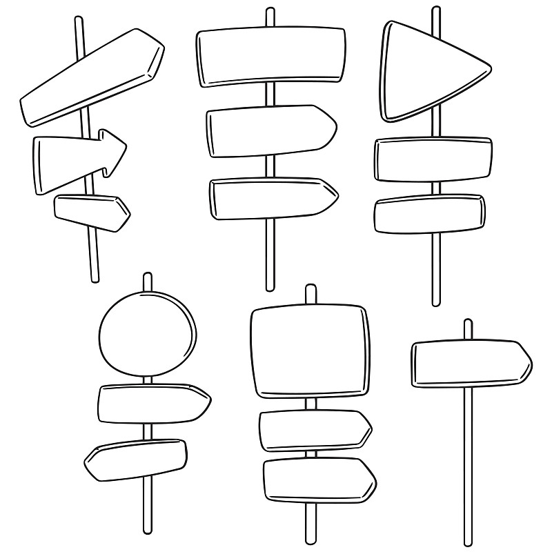 系船柱,方向标,交通标志,草图,交通箭头标志,乱画,艺术,导游,绘画插图,符号