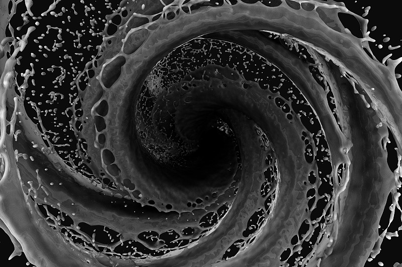 液体,螺线,黑色,图瓦卢,涡,漩涡,漩涡形,三维图形,水滴,涂料