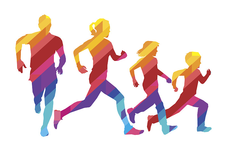背景,队服,彩色图片,第二名,马拉松赛跑,慢跑,迅速,家庭,背景分离