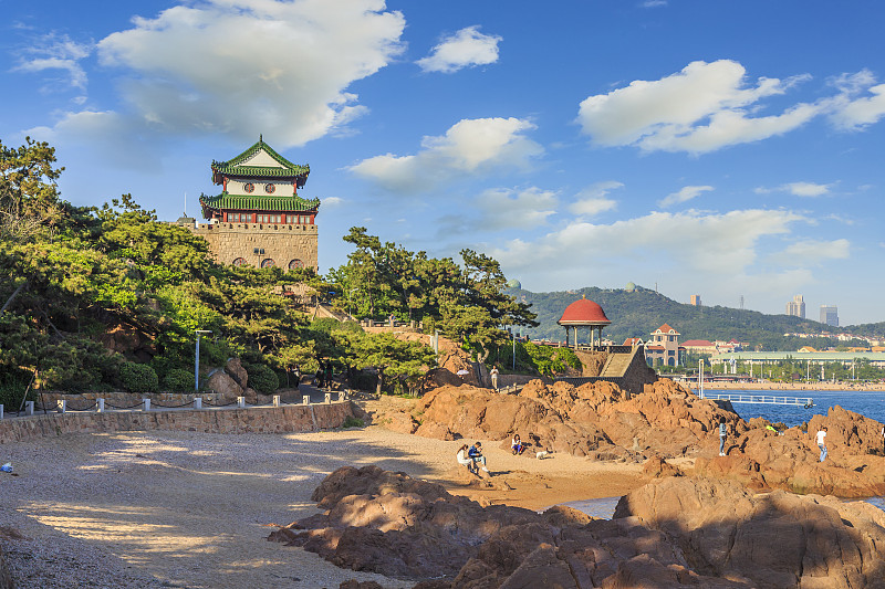 青岛,风景,自然美,山东省,水,天空,美,公园,度假胜地,洗澡