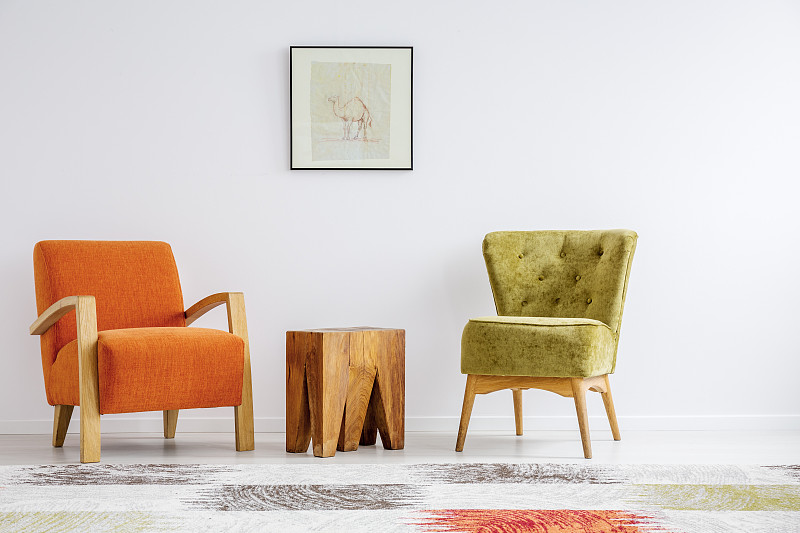 极简构图,40-80年代风格复兴,扶手椅,1960年-1969年,1970年-1979年,家具,吧椅,复古风格,绿色,波兰