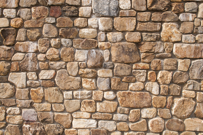 石墙,纹理,柱状岩石,石头,石材,围墙,墙,留白,褐色,水平画幅