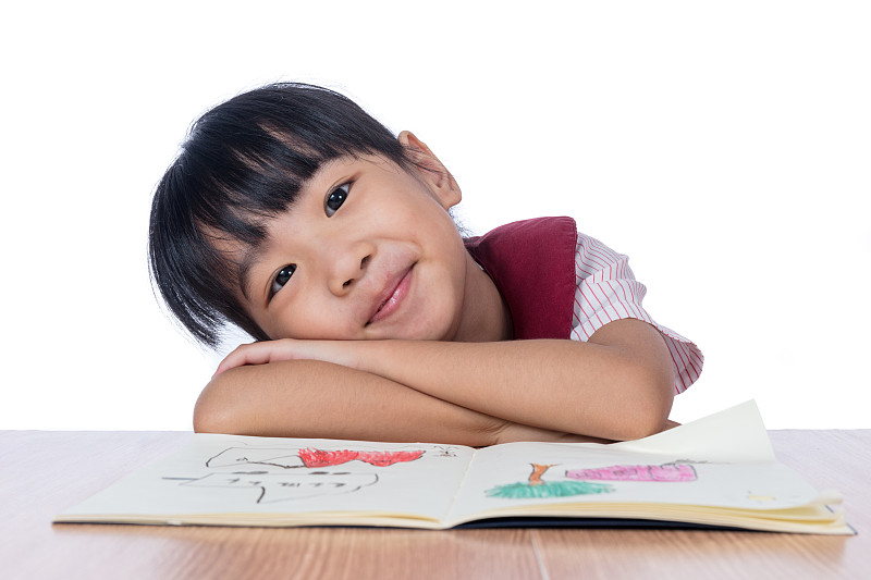 书,中国人,小的,女孩,亚洲,小学,家庭作业,好奇心,小学生,学龄前儿童