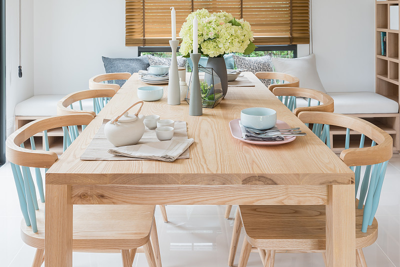 餐桌,花瓶,现代,桌子,木制,植物学,饭厅,空碗,桌布,空板