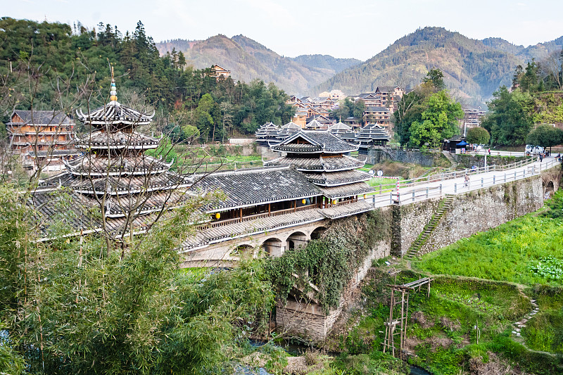 风景,桥,雨,风,杨浦大桥,三江,亭台楼阁,乡村风格,走廊,乡村