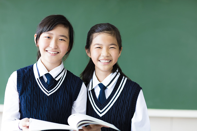 学生,青少年,教室,女孩,制服,校服,亚洲人,小学,日本人,黑板