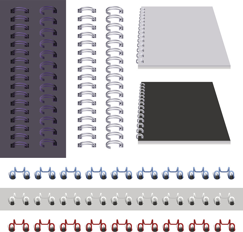 活页夹,分离着色,白色,弹簧,书籍装帧,螺线,螺旋弹簧,笔记本,戒指,小册子
