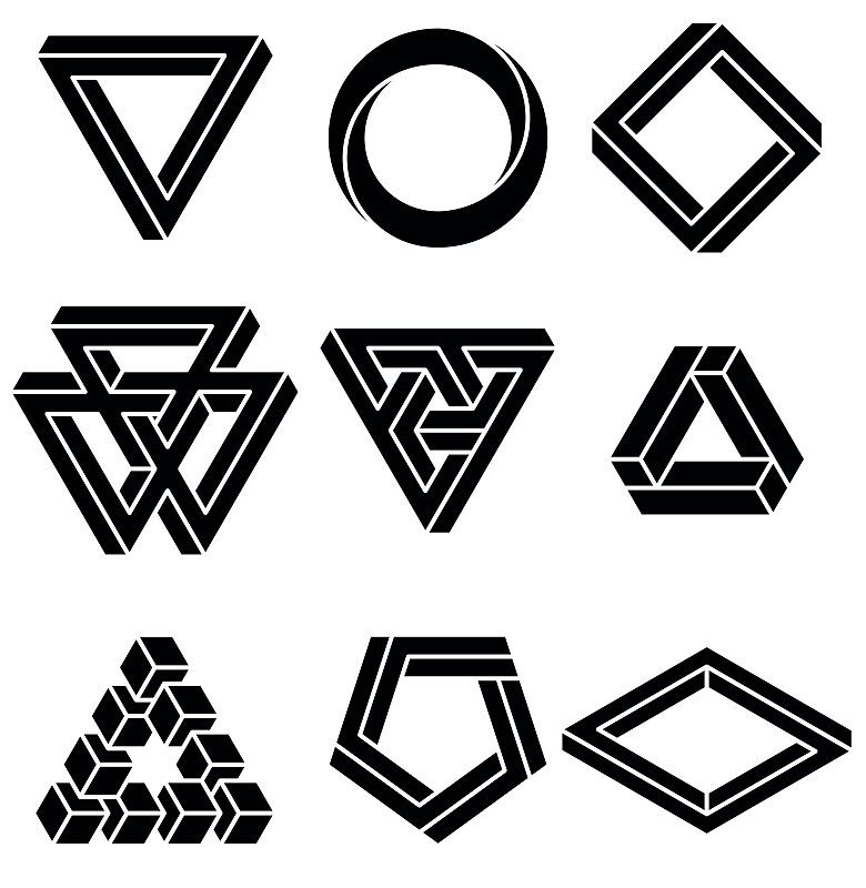 形状,逆境,黄金分割,斐波那契螺旋线,神圣几何学,三角形,3d打印技术,不诚实,错觉,钻石形