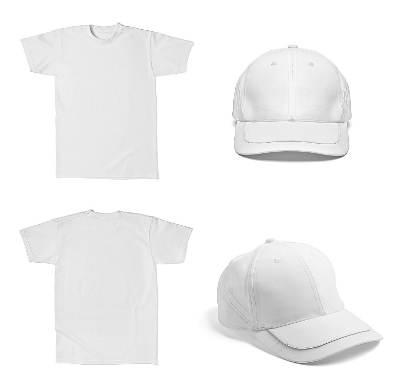 t恤,棒球帽,模板,时尚,棉,白色,男女通用,波斯尼亚和黑塞哥维那,袖子,背面视角