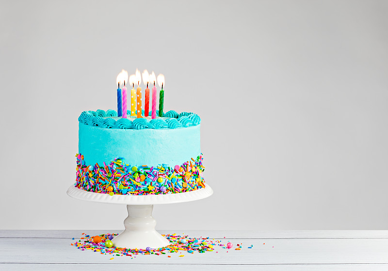 生日蛋糕,蓝色,奶油淇淋,蛋糕,生日蜡烛,糖衣,丰富,蛋糕蜜饯,生日,蜡烛