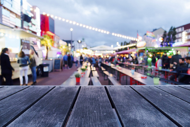 静止的,幸福,圣保利,红灯区,快餐车,雨季,汉堡,素汉堡,德国,汉堡包