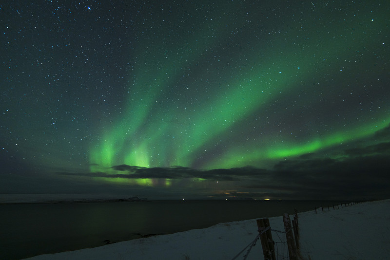 北极光,天空,夜晚,冰岛国,冬天,风景,半岛,非凡的,自然美,东
