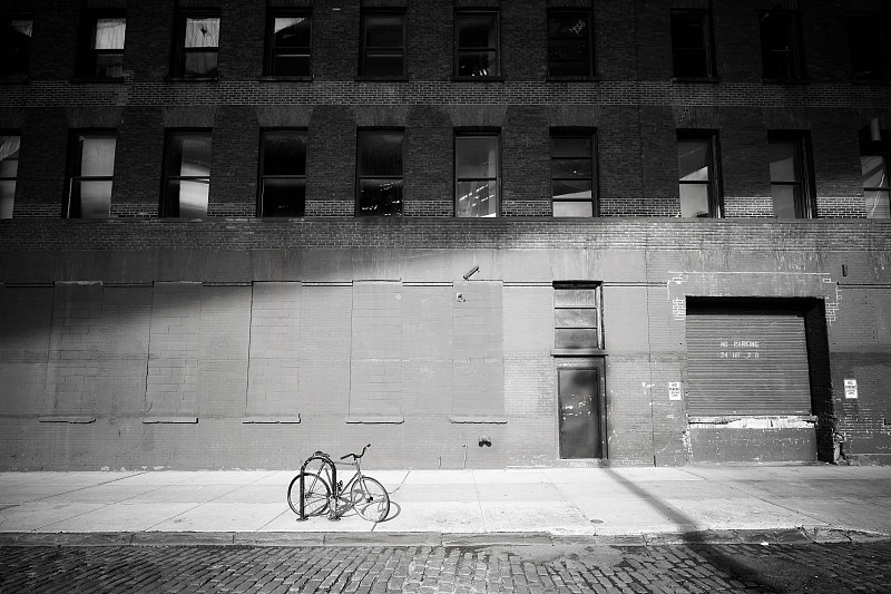丹波区,纽约,街道,自行车,居住区,被抛弃的,人行道,砖墙,砖,阶调图片