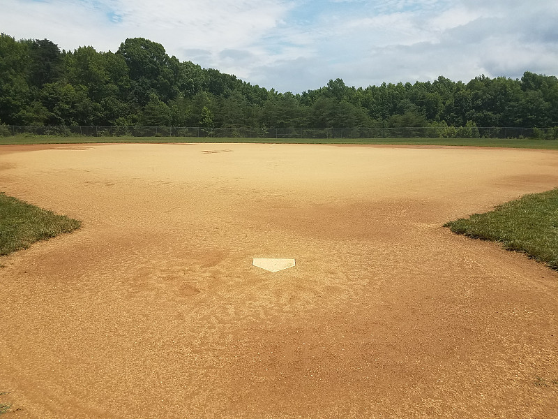 棒球内场,五边形,本垒,棒球,运动,休闲追求,美国,水平画幅,无人,泥土