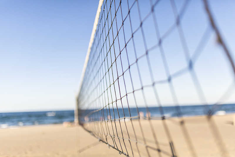 排球运动,海滩,沙滩排球,运动,水平画幅,沙子,无人,户外,海洋,西班牙