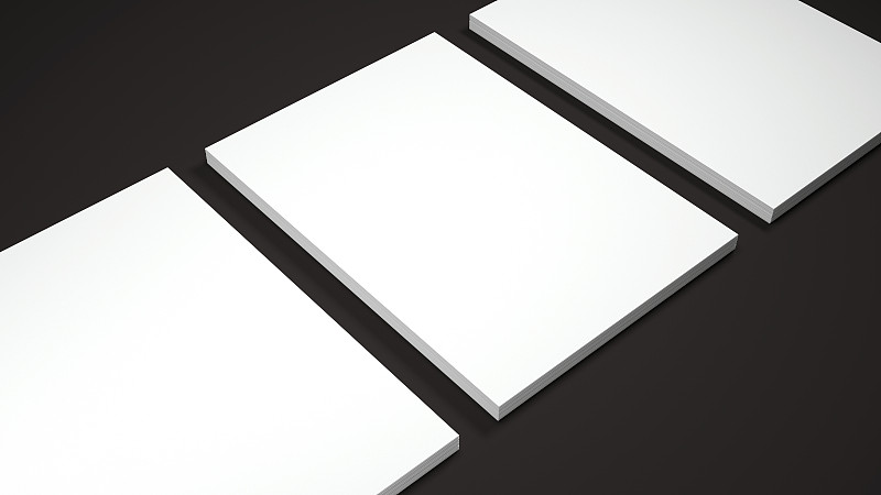 阴影,白色,三维图形,三个物体,高大的,柔和,决心,床单,a4纸,黑色背景