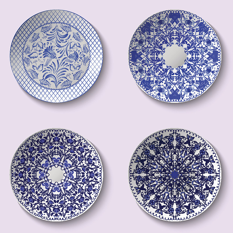 盘子,瓷器,式样,蓝色,华丽的,风格,中国画,陶瓷工艺品,茶碟,土器