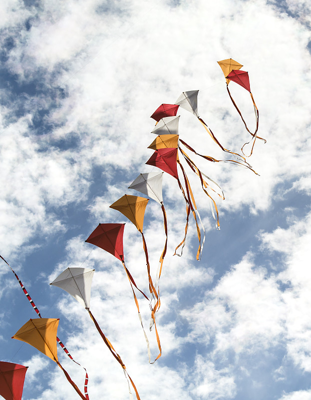 风筝,色彩鲜艳,伯利海滩,垂直画幅,天空,风,休闲活动,夏天,自由,明亮