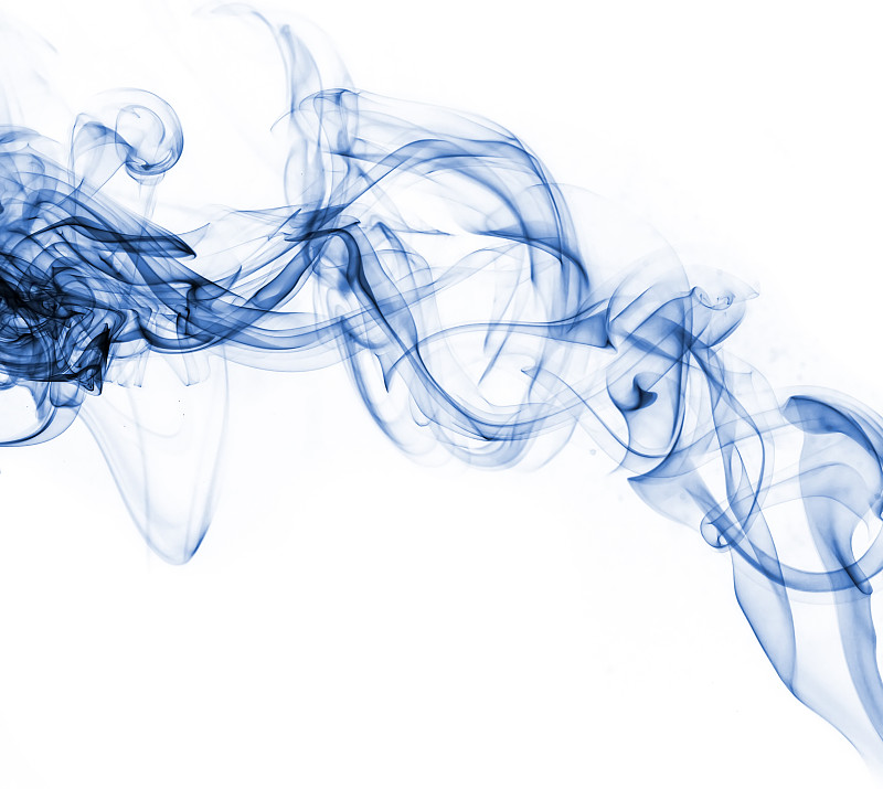 烟,蓝色,白色背景,呼吸气,,（飞机的）水汽尾迹,泥泞的,气氛,香烟,水
