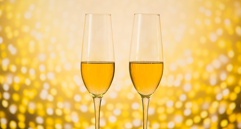 香槟,香槟色,葡萄酒,水平画幅,光效果,无人,散焦,香槟杯,玻璃杯