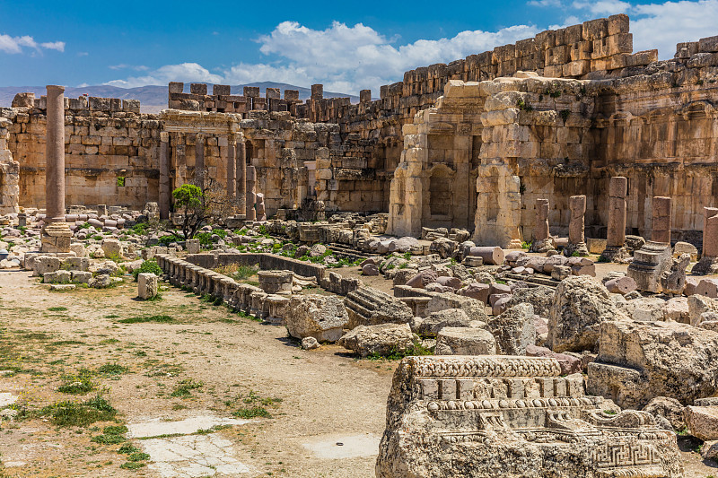 朱比特神庙,巴勒贝克,黎巴嫩,希腊罗马式的风格,贝卡谷地,考古学,古代,水平画幅,建筑,无人