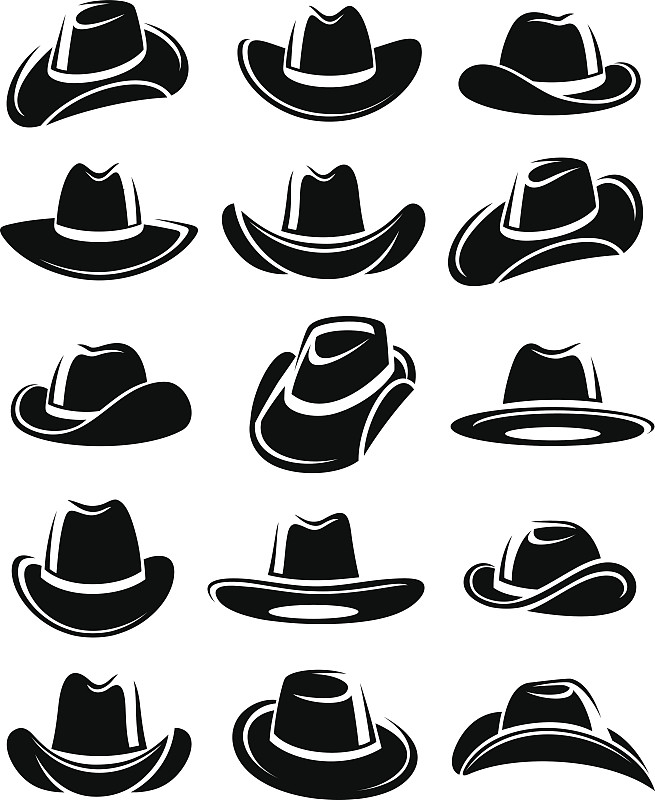 牛仔帽,矢量,警长,牧场主,牛仔竞技比赛,美国西部,帽子,设计元素,古服装,牛仔