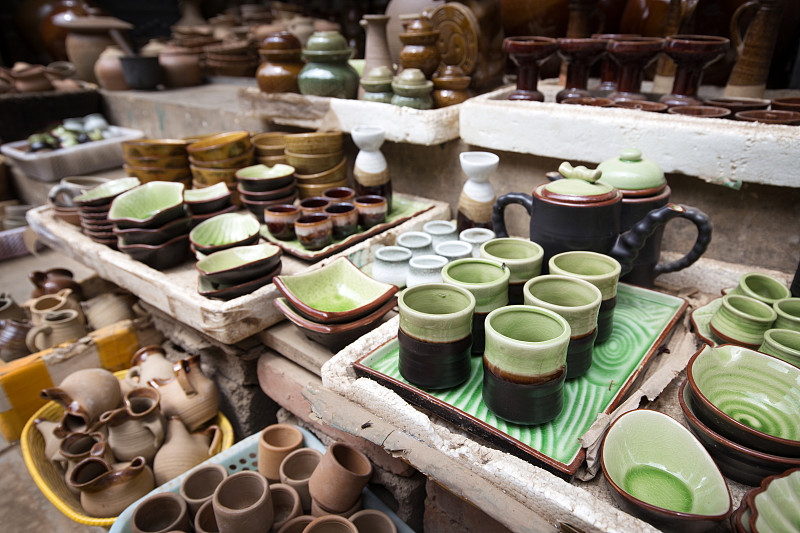 陶瓷制品,陶瓷工艺品,花瓶,茶壶,手艺,容器,碗,杯,组物体,土器