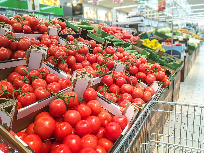 超级市场,蔬菜,蔬菜水果店,食品配送,购物车,购物中心,食品杂货,架子,水平画幅,素食