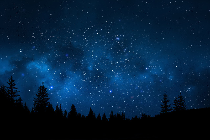 夜晚,天空,地形,仙后座,星星,空间和天文学,银河系,星云,星座,天文学